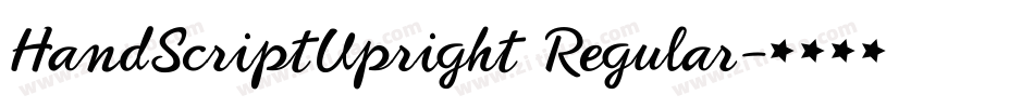 HandScriptUpright Regular字体转换
